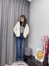 晟霆真皮厚底板鞋女2025春秋新款小白鞋內增高休閑小個(gè)子透氣運動(dòng)鞋 7.5cm黑白色 【牛皮】 40 (250mm) 曬單實(shí)拍圖
