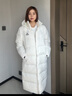 匹克（PEAK）長(cháng)款連帽羽絨服女秋冬新款寬松保暖防風(fēng)過(guò)膝運動(dòng)外套 本白 M 曬單實(shí)拍圖