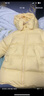 笛莎（DEESHA）童裝女童和暖系列三防中長版防寒羽絨服2024冬季新款女寶時尚外套 杏仁黃 120 曬單實拍圖