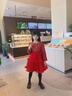 安妮優(yōu)兒女童漢服冬款拜年服女寶中國風(fēng)2025新款古裝過年冬季兒童新年唐裝 紅色披風(fēng) 150 曬單實(shí)拍圖