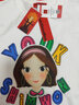 陸心媛（youk shim won）2023純棉時(shí)尚圓領(lǐng)印花小眾個(gè)性女士寬松短袖t恤女上衣 白色 均碼 曬單實(shí)拍圖