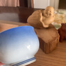 美濃燒（Mino Yaki）有田燒錦地七寶茶帶蓋陶瓷功夫茶杯釉下彩唐草高檔個人專用 晴空碧帶蓋茶杯 曬單實拍圖