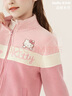 Hello Kitty女童外套秋冬兒童休閑衛衣洋氣中大童搖粒絨加厚上衣T043粉色150 曬單實(shí)拍圖