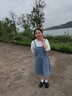 唐菓蜜牛仔背帶裙女2025夏季新款女裝韓版時(shí)尚百搭收腰顯瘦減齡連衣裙子 白色上衣+淺藍(lán)色背帶裙 L 曬單實(shí)拍圖