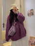 蝶嬌諾加厚衛衣秋季女裝慵懶風(fēng)穿搭女套裝2024秋冬季新款韓版法式感御姐 紫色毛衣+褲子 M 曬單實(shí)拍圖
