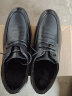 波图蕾斯男士系带商务休闲皮鞋低帮加绒保暖棉鞋男 P9859 黑色(加绒) 41 实拍图