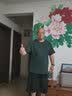 真維斯（Jeanswest）T恤男春夏大碼凈版純色打底衫胖子男士加肥加大寬松顯瘦純棉短袖 森林綠（純色） 5XL (體重230-260斤) 曬單實拍圖