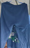 Lauaird 中老年女裝夏季套裝棉麻媽媽裝短袖T恤褲子兩件套老人奶奶衣服 牛仔藍-套裝 XL建議85-105 曬單實拍圖