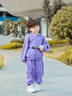 齊齊熊（ciciibear）[空空棉]男童秋裝套裝兒童2025新款運動(dòng)服寶寶衛衣早秋外套外出 棱鏡紫 100 曬單實(shí)拍圖