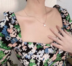 中國黃金CHINA GOLD鉆石18k金項鏈女吊墜套鏈七夕情人節禮物送女友老婆生日實(shí)用 18K一貝子鉆石套鏈 曬單實(shí)拍圖
