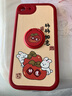 漫畫(huà)師 適用蘋果8plus手機(jī)殼小羊皮硅膠iPhone7P全包防摔保護(hù)套se2/se3兔年新年款支架 蘋果7/8/se2/se3【紅色-事事如意】 曬單實(shí)拍圖