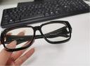 隆峰近視套鏡防藍光眼鏡電競看手機電腦不傷眼男護目鏡輻射女保護眼睛 黑框+淺黃鏡片【阻隔95%藍光】 曬單實(shí)拍圖