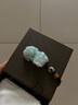 七彩雲(yún)南七夕節(jié)禮物翡翠貔貅吊墜男女款招財玉墜項鏈玉石掛件項鏈節(jié)日禮物 翡翠貔貅 曬單實拍圖