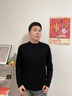 皮爾卡丹（pierre cardin）一體絨高級感圓領(lǐng)毛衣中年男士裝秋冬季款加絨加厚保暖打底針織衫 官方旗艦店 半高領(lǐng)-蘭色 加厚 100%抗起球 XL 【體重135-150斤】 曬單實(shí)拍圖