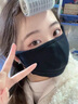 京悠雨德國雙層加絨護眼角保暖口罩高顏值女秋冬季防寒防風(fēng)騎行防曬 雙面絨【隕石黑】開(kāi)口設計透氣防霧0濕感 均碼 曬單實(shí)拍圖