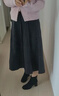 初申秋冬毛呢半身裙女高腰中長(cháng)款通勤百搭厚實(shí)保暖時(shí)尚A字裙S143B2021 曬單實(shí)拍圖