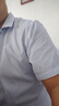 PRENOMEN條紋短袖襯衫男士商務(wù)休閑免燙職業(yè)裝加大碼男裝襯衣 8501 44 曬單實(shí)拍圖