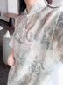 浮云堂「浮云堂.頌」夢吹西洲.中式繡花真絲桑蠶絲連衣裙女25夏禪意茶服 灰綠 M 曬單實拍圖