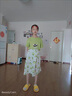 G.DUCKKIDS女童套裝裙中大童夏裝2023新款5-15歲女孩短袖T恤半身裙兩件套裝9 牛油果綠一套 170 曬單實(shí)拍圖