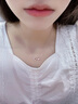 紀(jì)思梵（CHEESEFAN）輕奢LOVE真愛項鏈女時尚鎖骨鏈送老婆七夕情人節(jié)禮物 玫瑰金色粉鋯項鏈(順豐發(fā)貨) 精美禮盒包裝 曬單實拍圖