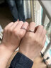 BOEAY連理枝情侶戒指女款純銀對戒鐘久久求結(jié)婚戒指表白送女朋友送老婆 999銀一見鐘情戒指一對/免費刻字 曬單實拍圖