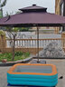 御藤美家（ROYAL RATTAN）戶(hù)外太陽(yáng)能遮陽(yáng)傘庭院花園大型LED燈日夜兩用戶(hù)外室外擺攤羅馬傘 【內推單桿木紋】3米配400斤水箱 曬單實(shí)拍圖