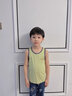 寬葉竹兒童莫代爾背心男童內穿寶寶夏季青少年小孩打底貼身內衣小背心 窄肩薄款背心)淺綠 【偏小一碼】 120 【建議身高105cm-115cm】 曬單實(shí)拍圖