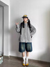 JEZE美式chic韓系灰色衛(wèi)衣外套女春秋季2024新款早秋冬棒球服開衫上衣 【灰色】【z】【韓系外套/早秋chic外 M 【建議100-110斤】 曬單實拍圖