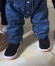 老北京兒童布鞋純手工千層底軟底寶寶學(xué)步鞋幼兒園入園室內黑方口 黑色相巾 130mm 135碼/腳12cm 曬單實(shí)拍圖