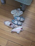 百麗（Belle）童鞋女童愛莎公主鞋春秋時(shí)尚單鞋兒童水晶亮片鞋小女孩皮鞋中大童 藍(lán)色-DE3353 30 曬單實(shí)拍圖
