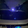 太陽能led爆閃燈汽車鯊魚鰭天線車頂通用防追尾改裝領(lǐng)航燈車裝飾 白色【太陽能充電】8燈暴閃 曬單實拍圖