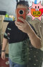 顶峰保罗（Dingfengbaoluo）短袖t恤男士夏季潮牌五分半袖纯棉体恤上衣服男装21056黑色XL 晒单实拍图