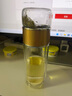 德國進(jìn)口品質(zhì)雙層玻璃杯茶水分離泡茶杯子男女學(xué)生便攜可愛水杯隔熱防燙保溫杯的 香檳金420（加厚防爆） 曬單實(shí)拍圖