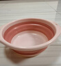 潔麗雅（Grace） 可折疊臉盆旅行出差酒店戶外宿舍家用學(xué)生洗衣臉盆洗腳盆便攜式 粉色小號(hào)【送1個(gè)掛鉤】 曬單實(shí)拍圖
