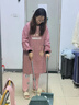 凱柚純棉圍裙家用廚房做飯女新款工作服透氣防污韓版長袖罩衣大人圍腰 彩棉厚雙兜長袖韓式花黑色 曬單實拍圖