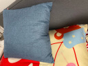 foojo抱枕靠垫纯色可拆洗抱枕沙发靠垫床办公室靠枕孔雀蓝 45*45cm 实拍图