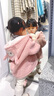 幼歌（YOUGE）嬰幼兒立體小羊連帽加絨外套親膚舒適毛絨拼接褲腳子潮 粉紫色外套 90 cm 曬單實(shí)拍圖