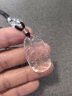 晶菲爾（CRYSTAL PHIL）天然白水晶十二生肖吊墜男本命年屬相牛龍馬猴豬羊項(xiàng)鏈女兒童掛件 小號(hào)生肖【鼠】配半珠鏈掛繩 曬單實(shí)拍圖