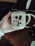 迪士尼（Disney）兒童口杯不銹鋼帶蓋防摔牛奶杯幼嬰兒1-3歲寶寶家用帶把手喝水杯 2338米奇白  260ml 【304不銹鋼】 304不銹鋼 曬單實(shí)拍圖