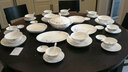 華光陶瓷  骨瓷餐具碗碟套裝家用 中歐式碗盤(pán)餐具禮盒裝 格林小鹿 48頭禮盒裝 曬單實(shí)拍圖