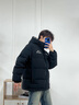 卡帕（Kappa）背靠背保暖羽絨服男2024新款冬季連帽防寒服外套男款潮K0E72YY01D 黑色 M 曬單實(shí)拍圖