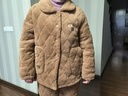 貓人（MiiOW）三層夾棉睡衣女款冬季加厚珊瑚絨家居服女士翻領(lǐng)棉襖保暖套裝 L839094 L (身高161-165，體重100-125) 曬單實(shí)拍圖