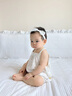 Aengbay昂貝 包屁衣夏嬰兒竹纖維新生兒哈衣夏衣服寶寶吊帶背心連體衣 白色 80cm 曬單實(shí)拍圖