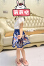 微曼小鹿 童裝漢服 兒童馬面裙女童夏季 中國風(fēng)短袖套裝 兒童漢服女童 611 白上衣+藏藍(lán)色馬面裙（送項(xiàng)鏈） 120碼 曬單實(shí)拍圖