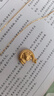 中國(guó)黃金（CHINA GOLD）黃金吊墜月亮龍本命年生肖龍項(xiàng)鏈女生日禮物女情人節(jié)禮物 足金吊墜+K金項(xiàng)鏈（約3g） 曬單實(shí)拍圖
