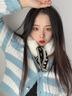 玉柳緣 圍巾女冬季韓版潮百搭保暖毛絨圍巾波點(diǎn)毛絨交叉護(hù)頸小圍脖 米色 尺寸約75*9CM 曬單實(shí)拍圖