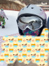 VOLOCOVER双层防雾专业无框滑雪镜大球面登山眼镜亚洲版男女儿童护目镜增光 黑框绿彩片(成人款) 实拍图