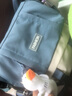 途尊（kingtrip）新款大容量學(xué)生上課帆布包女新款潮ins可愛(ài)文藝單肩包斜挎包 藍色【加掛件】 曬單實(shí)拍圖