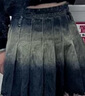 樂(lè )町復古噴色牛仔半裙春季新款半身裙C2GEE1447 深牛仔藍 M 曬單實(shí)拍圖