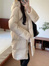 Teenie Weenie小熊女裝冬季少女感棉花糖羽絨服學(xué)院風(fēng)中長款面包服 乳白色 M (165) 曬單實拍圖